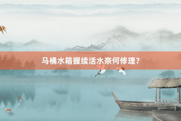 马桶水箱握续活水奈何修理？
